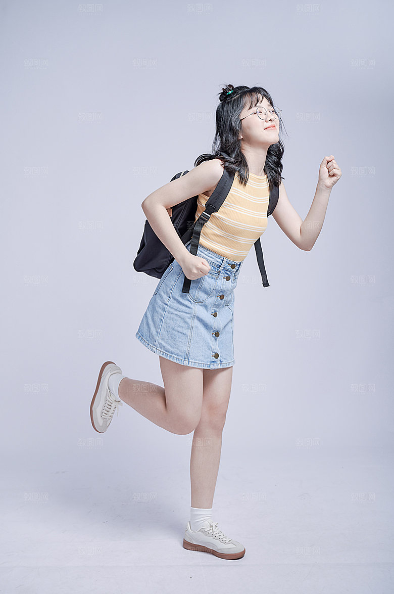 女生学生开学季摄影图精修