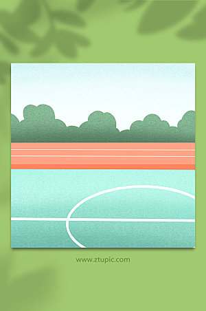 体育篮球场运动跑道背景元素