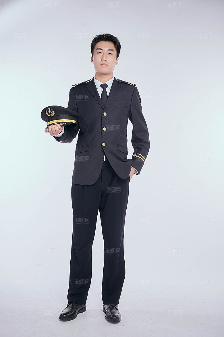 空乘航空人员机长空少摄影图