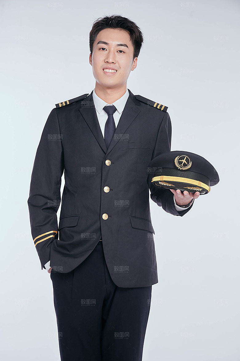 空乘航空人员机长空少摄影图