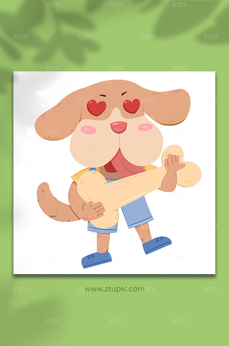 手绘狗拟人十二生肖插画设计