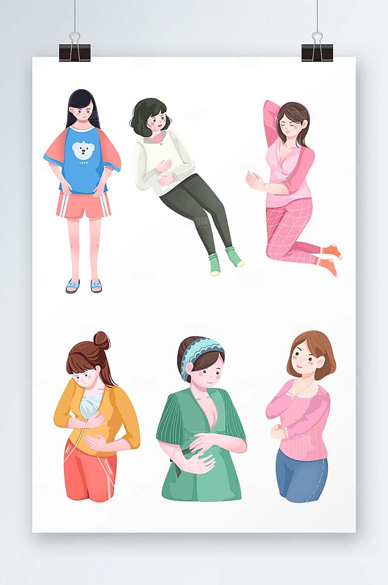 漂亮妈妈母乳喂养母婴元素