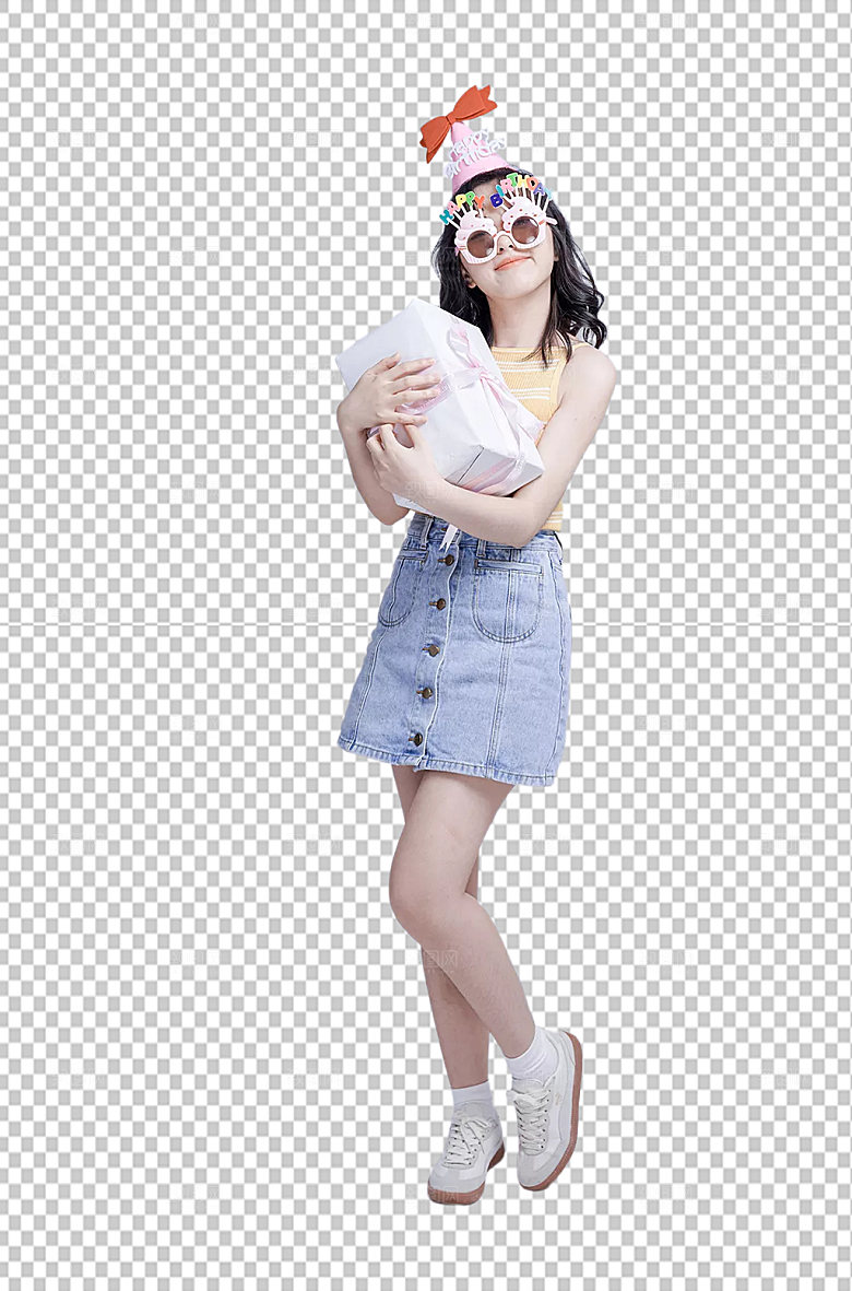 女生送礼物生日摄影图照片