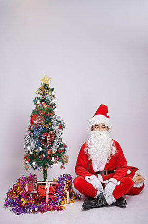 高清圣诞节圣诞老人人物摄影图