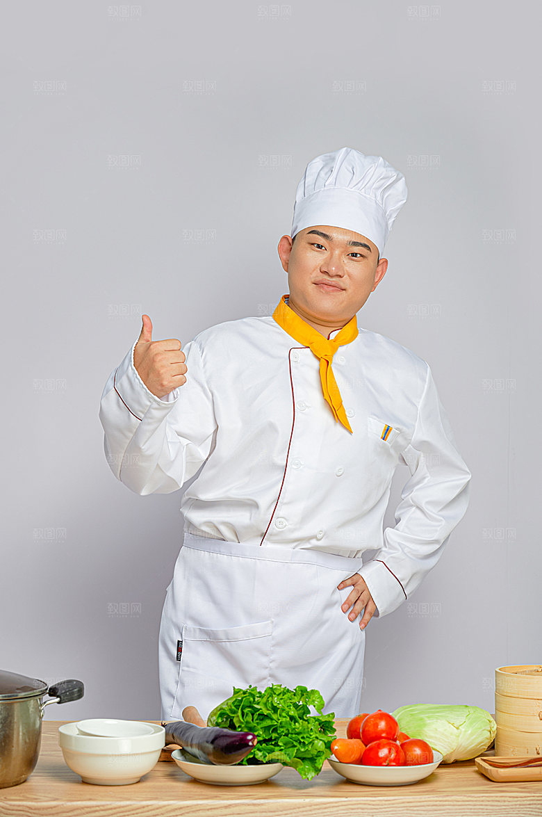 餐饮商业厨师服人物图片