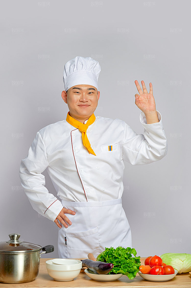 餐饮职场商业厨师服人物摄影