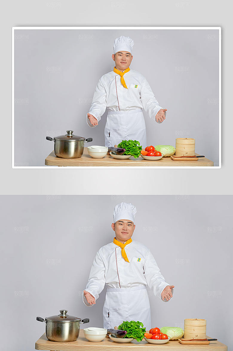 餐饮职场商业厨师服人物图片