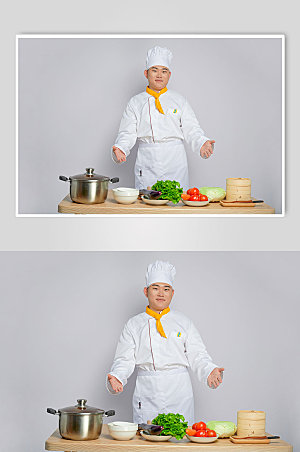 餐饮职场商业厨师服人物图片