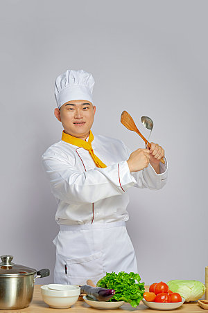 餐饮职场商业厨师服人物图片