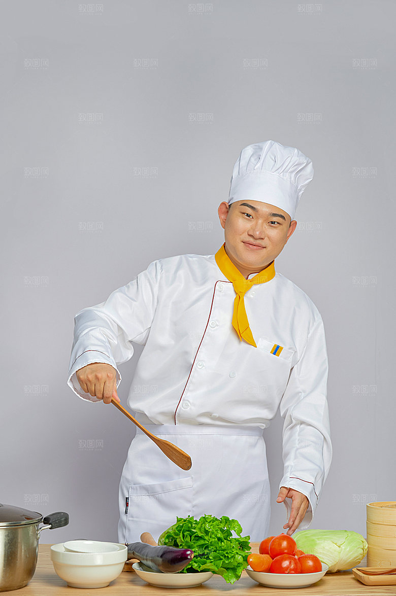 餐饮职场商业厨师服人物图片