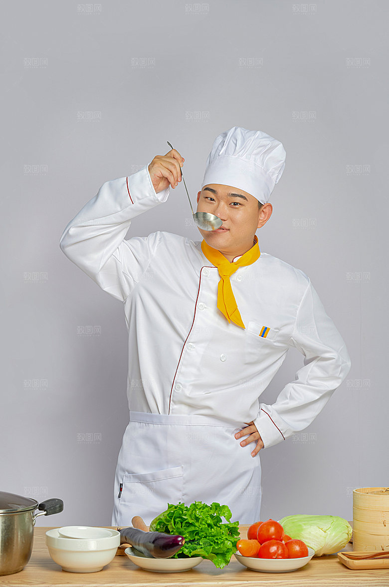 餐饮职场商业厨师服人物摄影