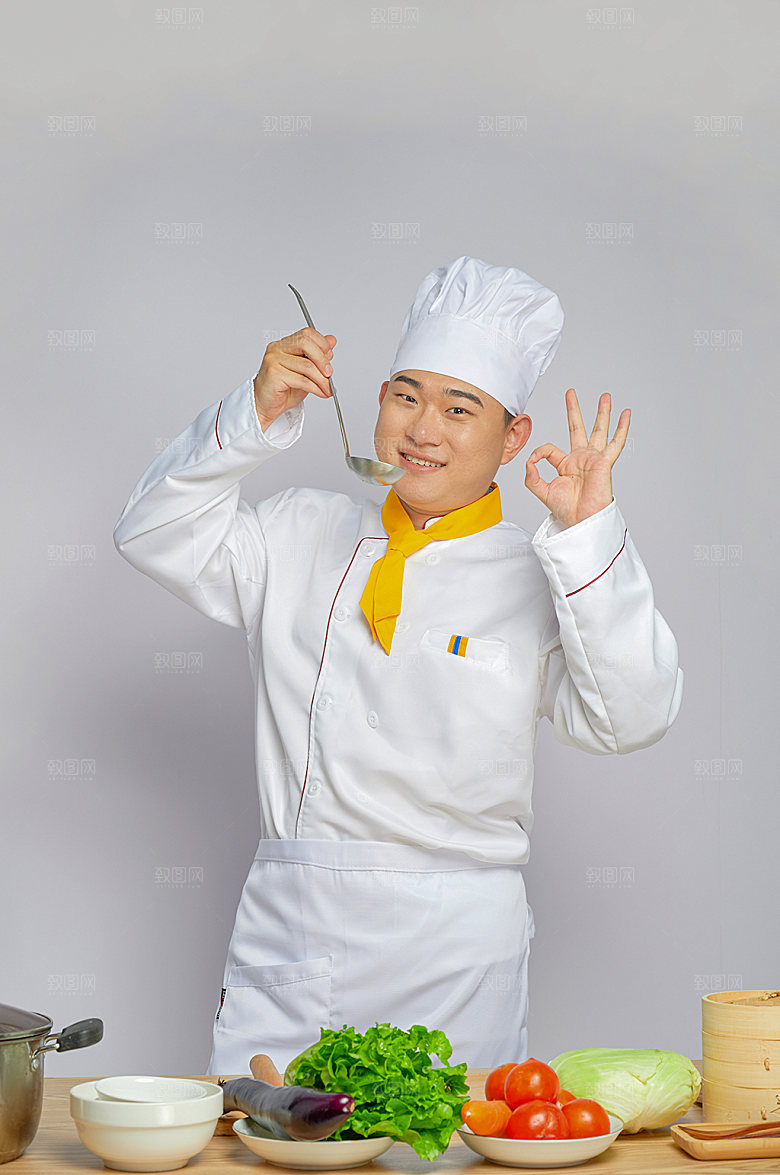 餐饮职场商业厨师服人物摄影