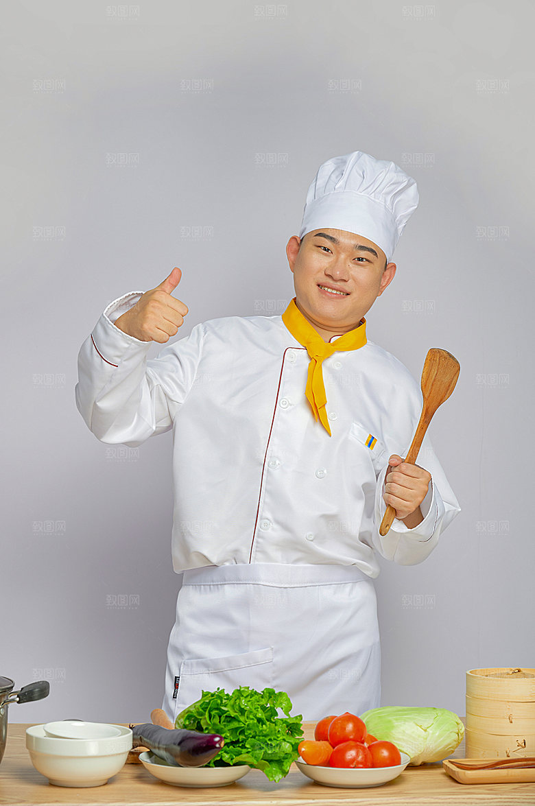 餐饮职场商业厨师服人物图片