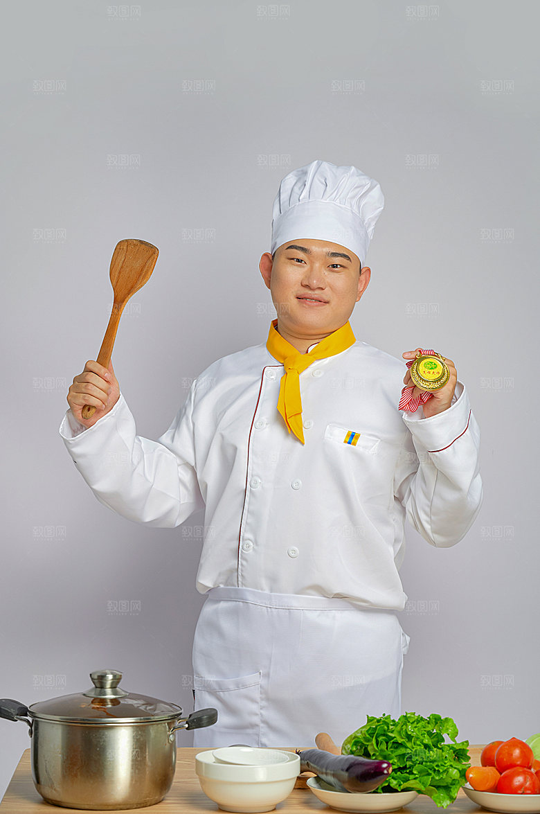 餐饮职场商业厨师服人物摄影