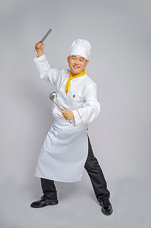 餐饮厨师服人物摄影图片