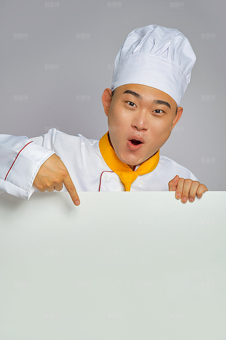 餐饮厨师服人物摄影图片