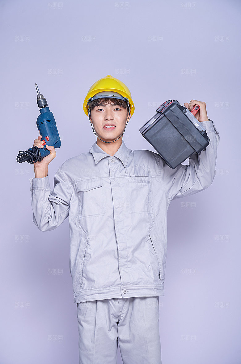 维修工人工具箱照片商业摄影图片