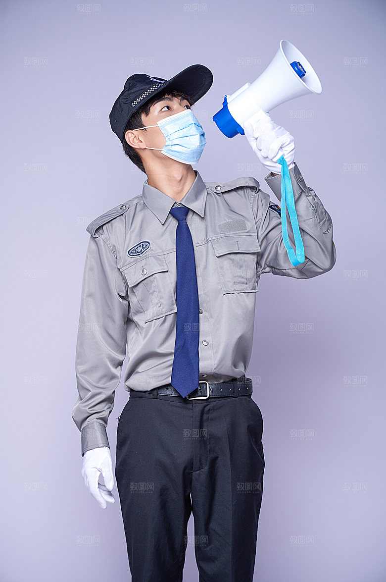 防疫保安照片素材摄影精修图
