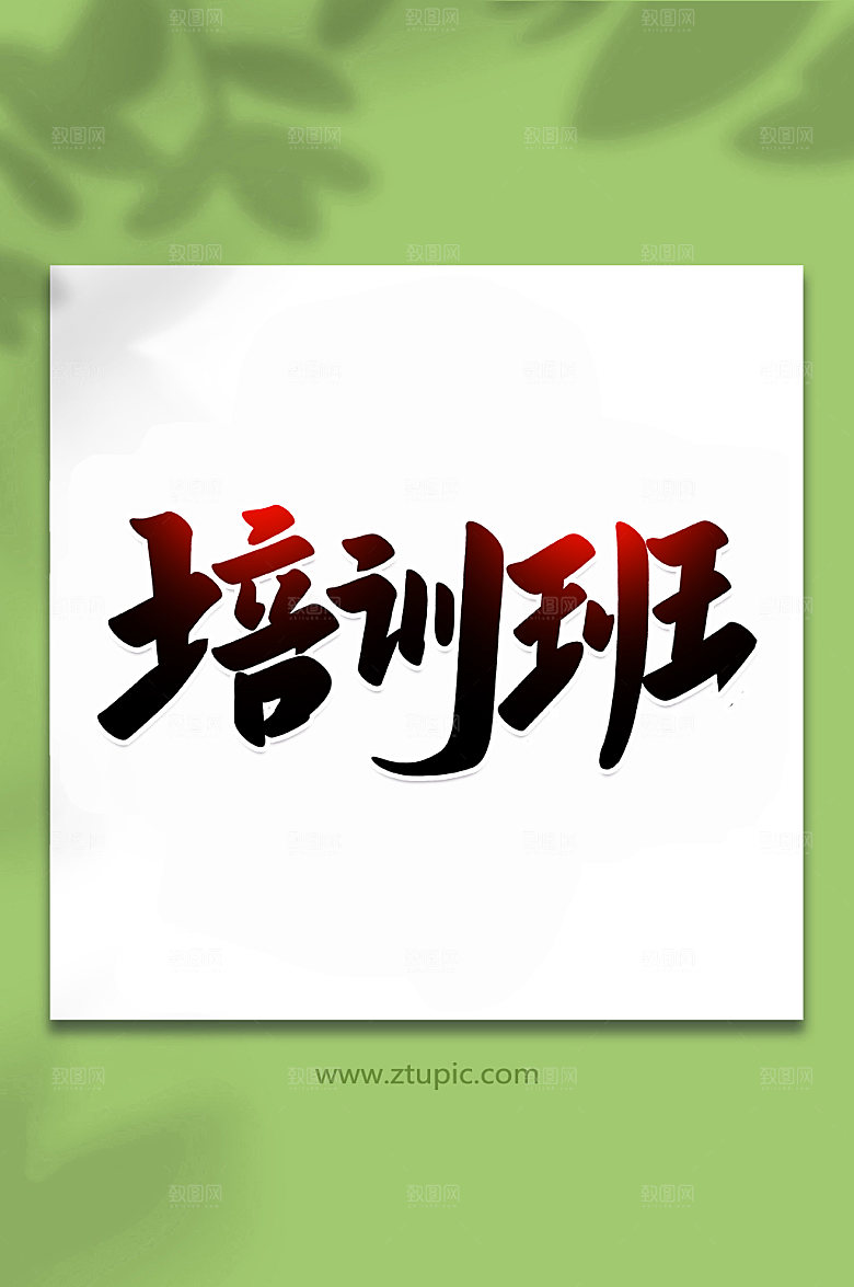 大气培训班艺术字字体设计
