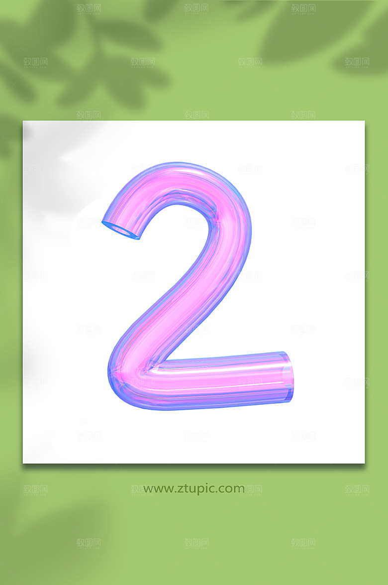 数字2C4D立体字模型免抠元素