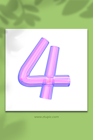 数字4C4D立体字模型免抠元素