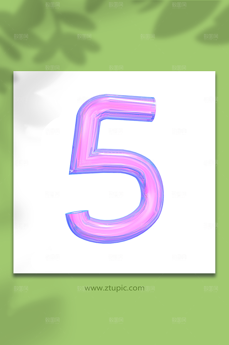 数字5C4D立体字模型免抠元素
