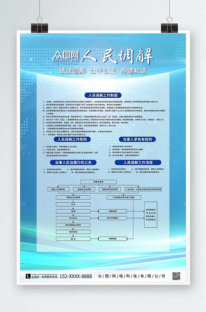 渐变人民调解司法制度牌设计