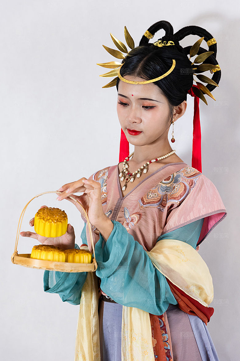 创意仙女中秋人物摄影精修图