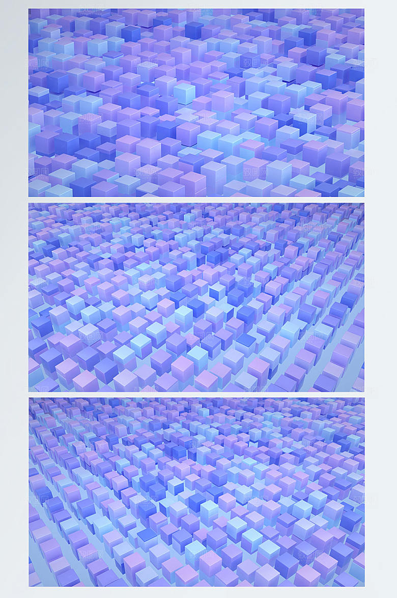 紫色梦幻纹理3D立体背景场景