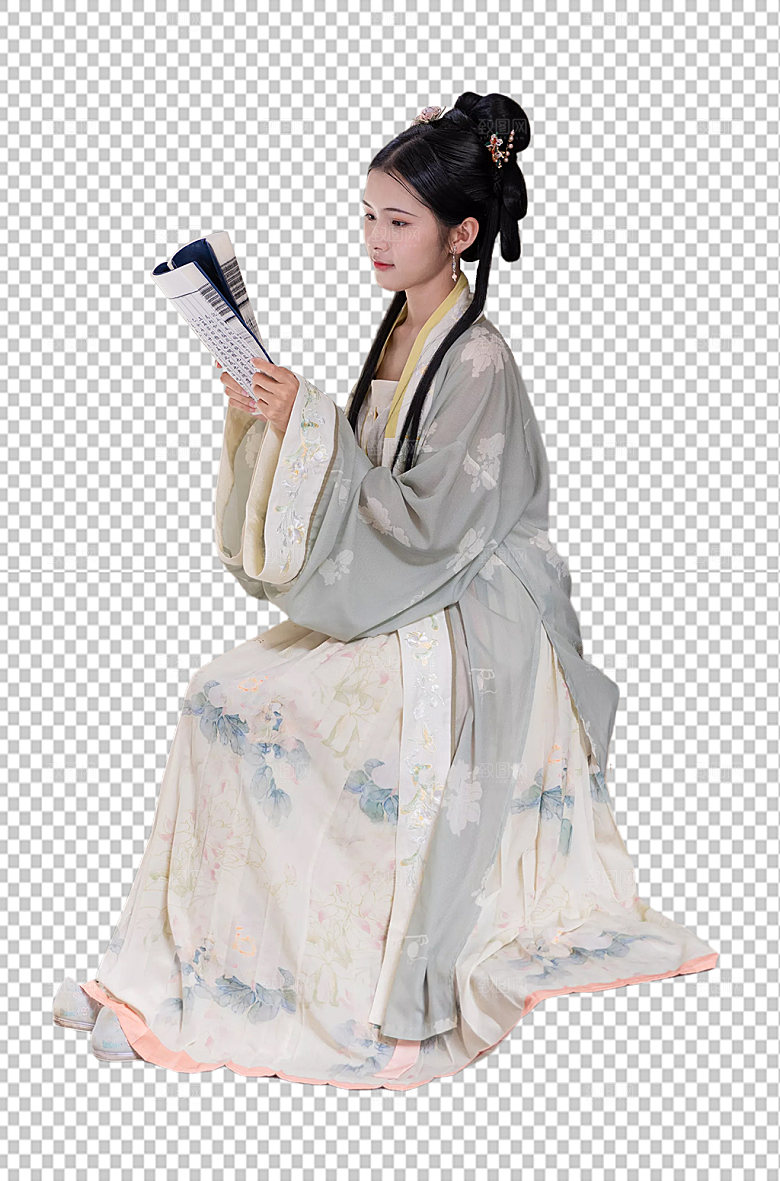 汉服少女人物免抠png精修摄影图