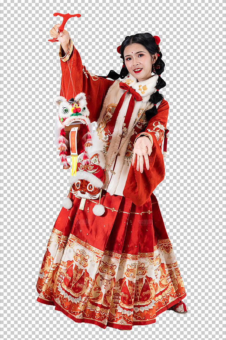 汉服少女人物PNG国风摄影图