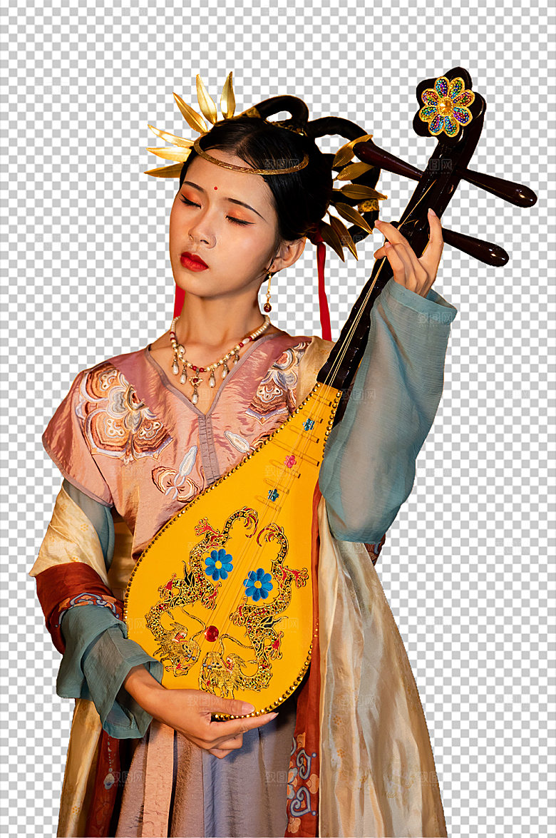 国潮敦煌女孩免抠PNG国风摄影图片