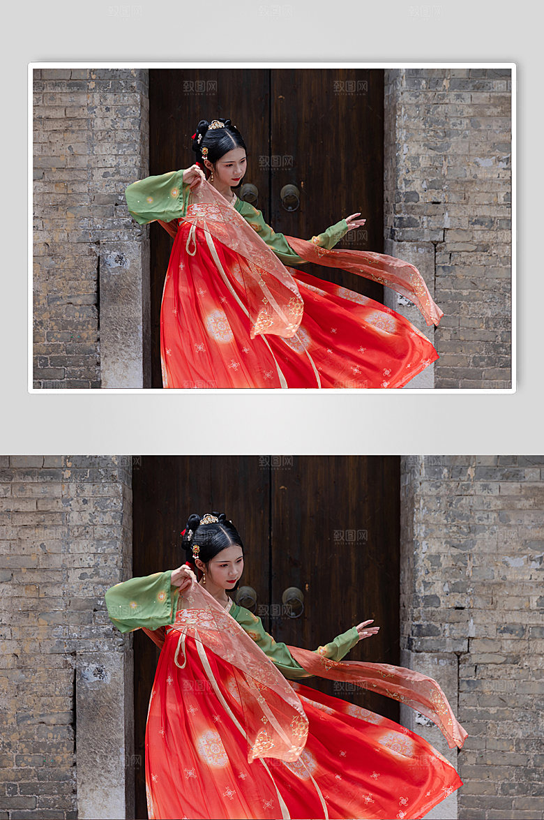 大气古风汉服女生人物摄影图