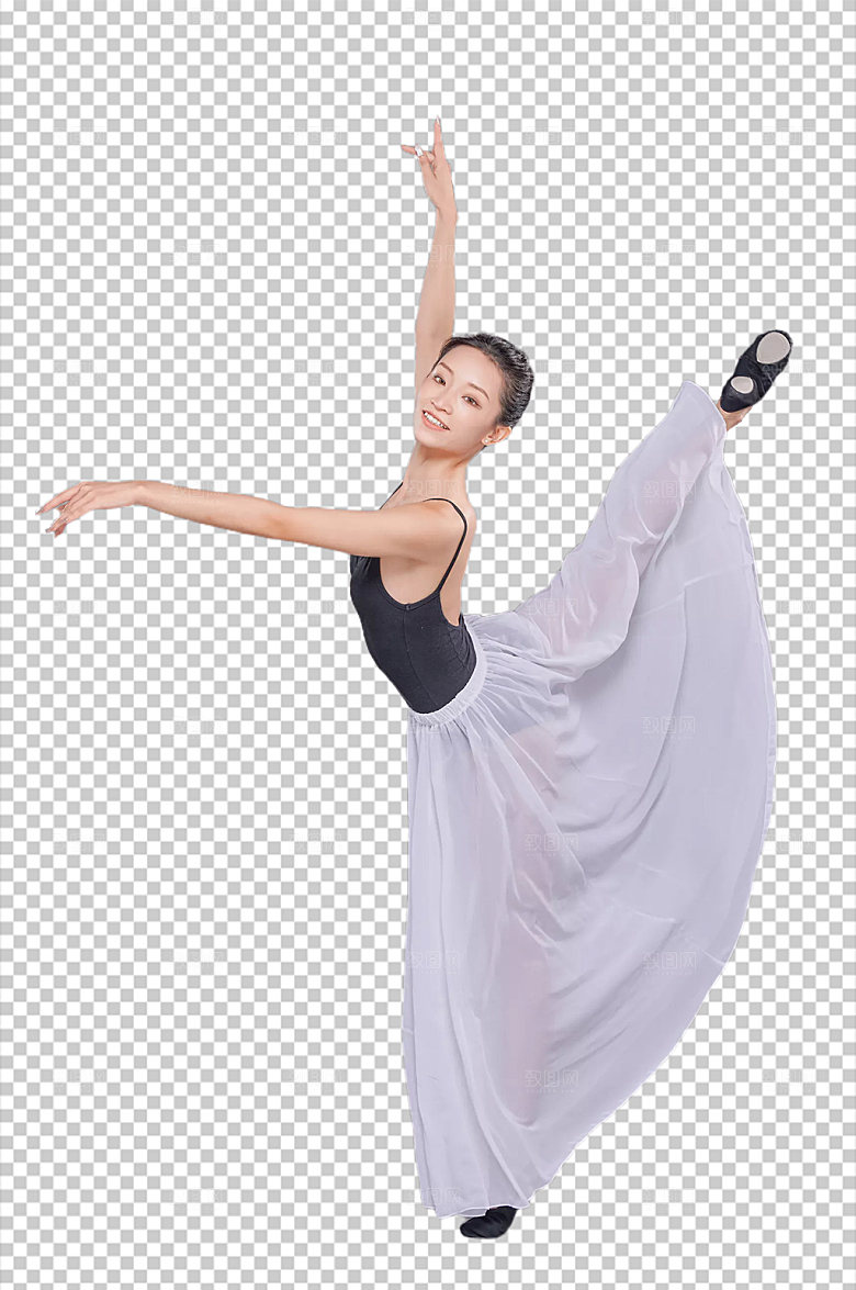 高端舞蹈女孩免抠png精修摄影图