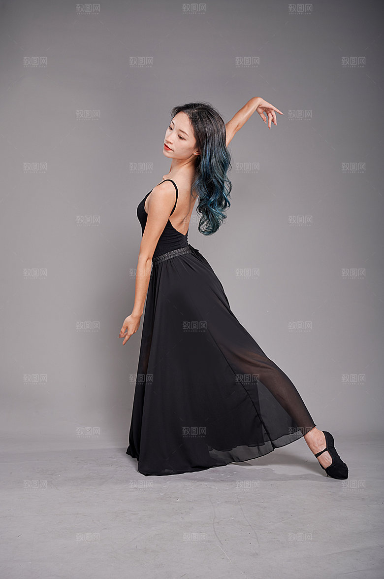 跳舞优美现代舞蹈人物摄影图片