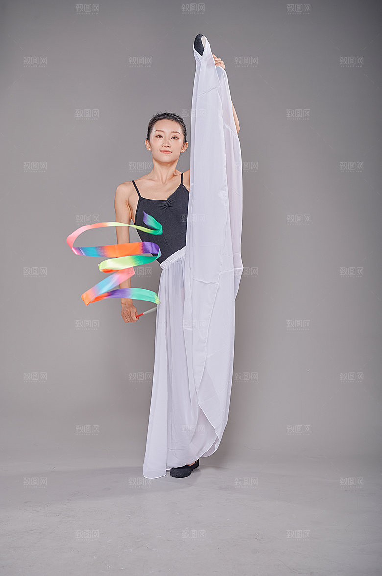 优美体操舞蹈跳舞人物摄影图片