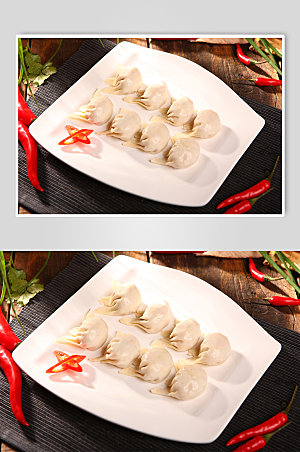 精美手工虾饺美食菜品摄影图片