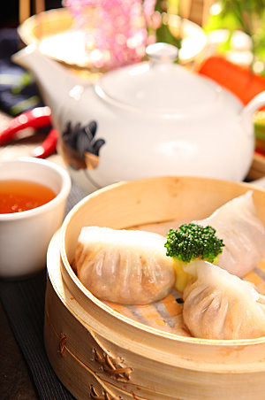 美味美食菜品早茶饺子点心摄影图片