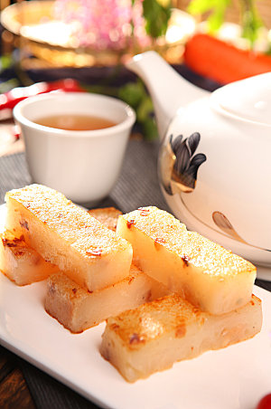 美食早茶甜品红枣糕菜品摄影图片