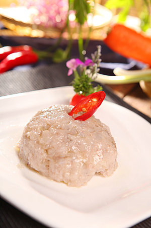 特色优质鲜虾滑火锅美食菜品摄影图