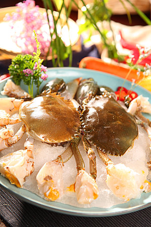 美味高端青蟹火锅美食菜品摄影图