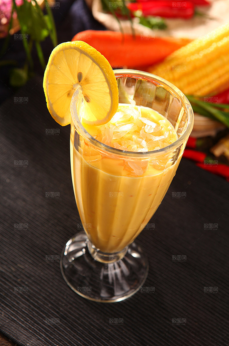 可口鲜榨橙汁果饮美食饮料摄影图片