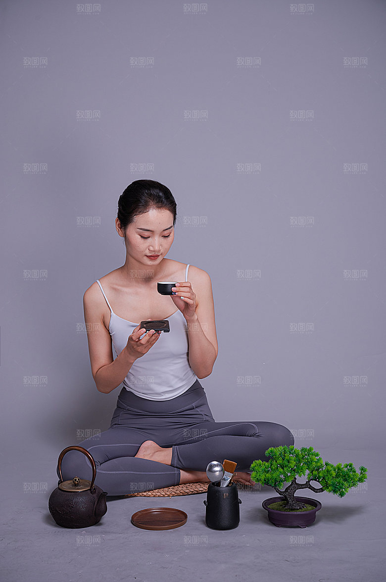 商用茶文化品茶绿茶茶道摄影图片