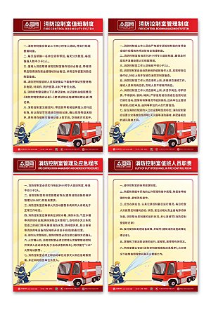 消防管理制度微型消防站制度牌海报