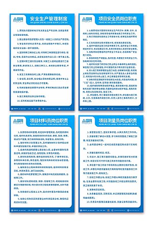 绿色测量员中国电建制度牌分幅海报