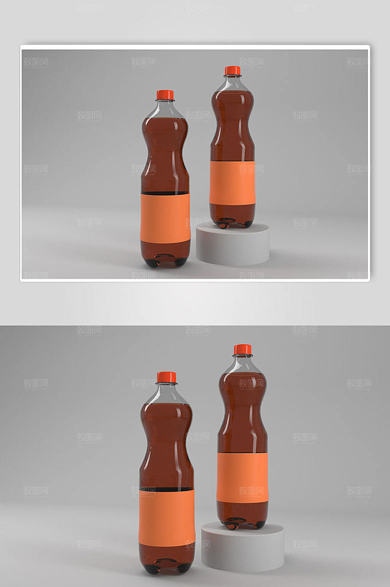 C4D饮料易拉罐模型精美样机