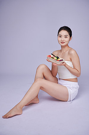 女性美体瘦身减肥人物摄影图片