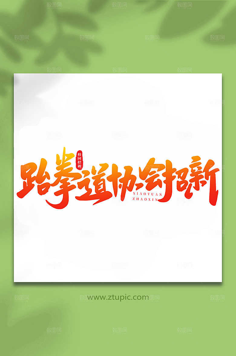 书法跆拳道协手写艺术字体设计
