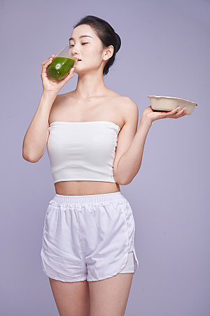 女性减肥瘦身健康人物摄影图片