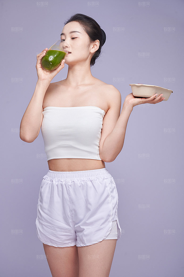 女性减肥瘦身健康人物摄影图片